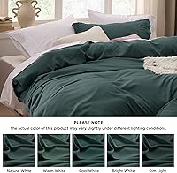 Vista 378 de Bedsure - Juego de ropa de cama de 2 piezas con 1 funda de edredón y 1 funda de almohada, extrasuave, prelavado, con cremallera, sin edredón