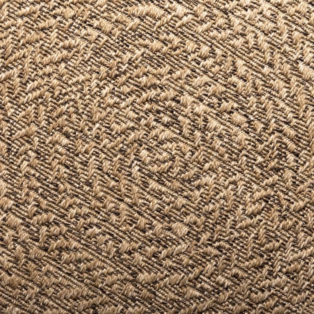 Generico Tappeto ZIZUR 90 cm Aspetto Iuta per Interni ed Esterni,Marrone,1.6kg,364835