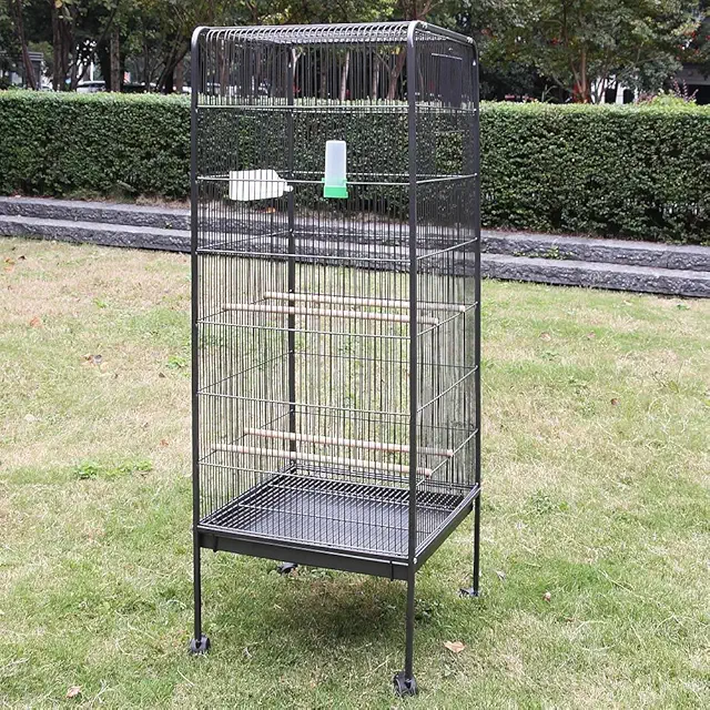 Große Vogelvoliere mit Rollen für Papageien und Kleinvögel, 146 cm