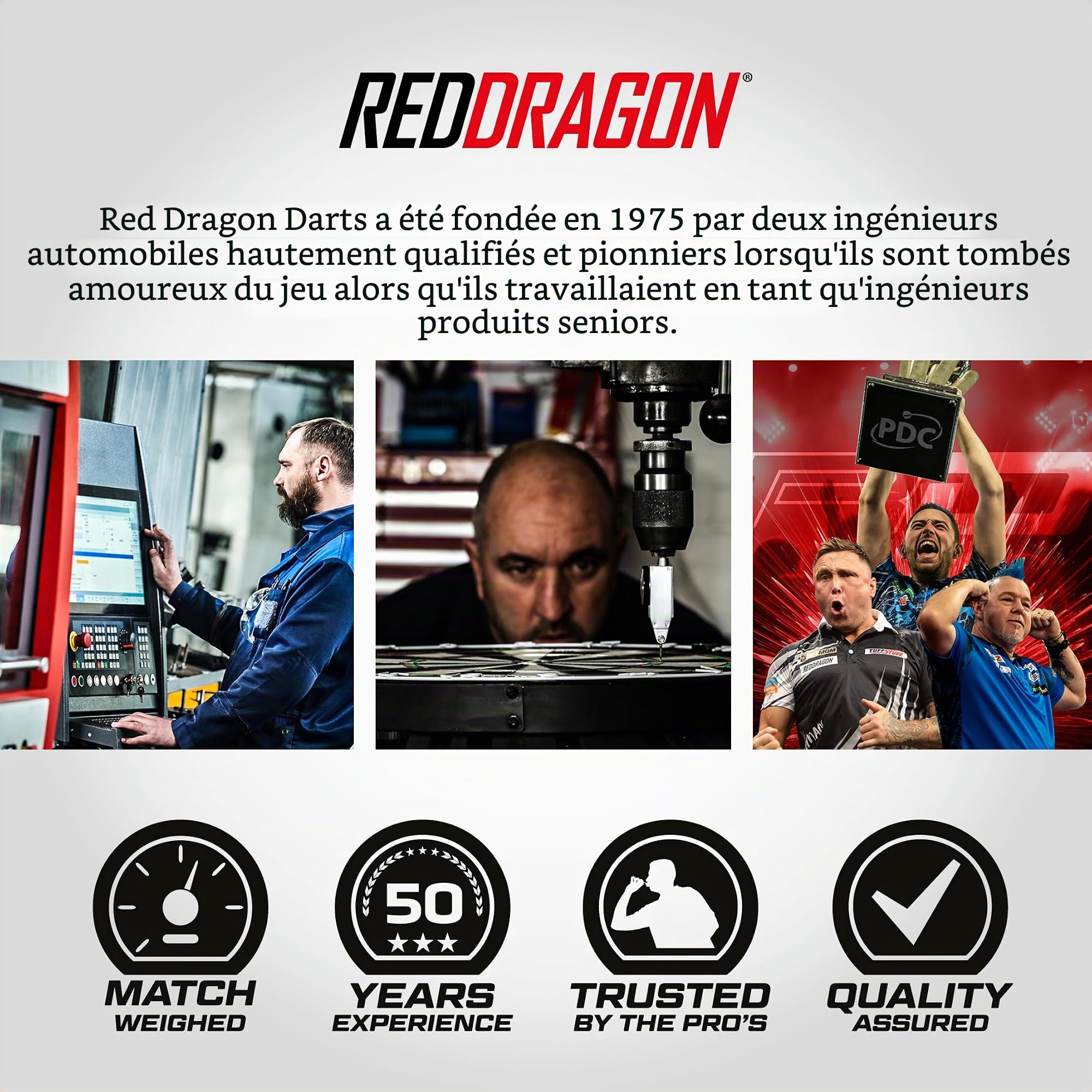 RED DRAGON Tapis de fléchettes avec ligne Oche – Mesures officielles de tournoi – Accessoires de fléchettes professionnels