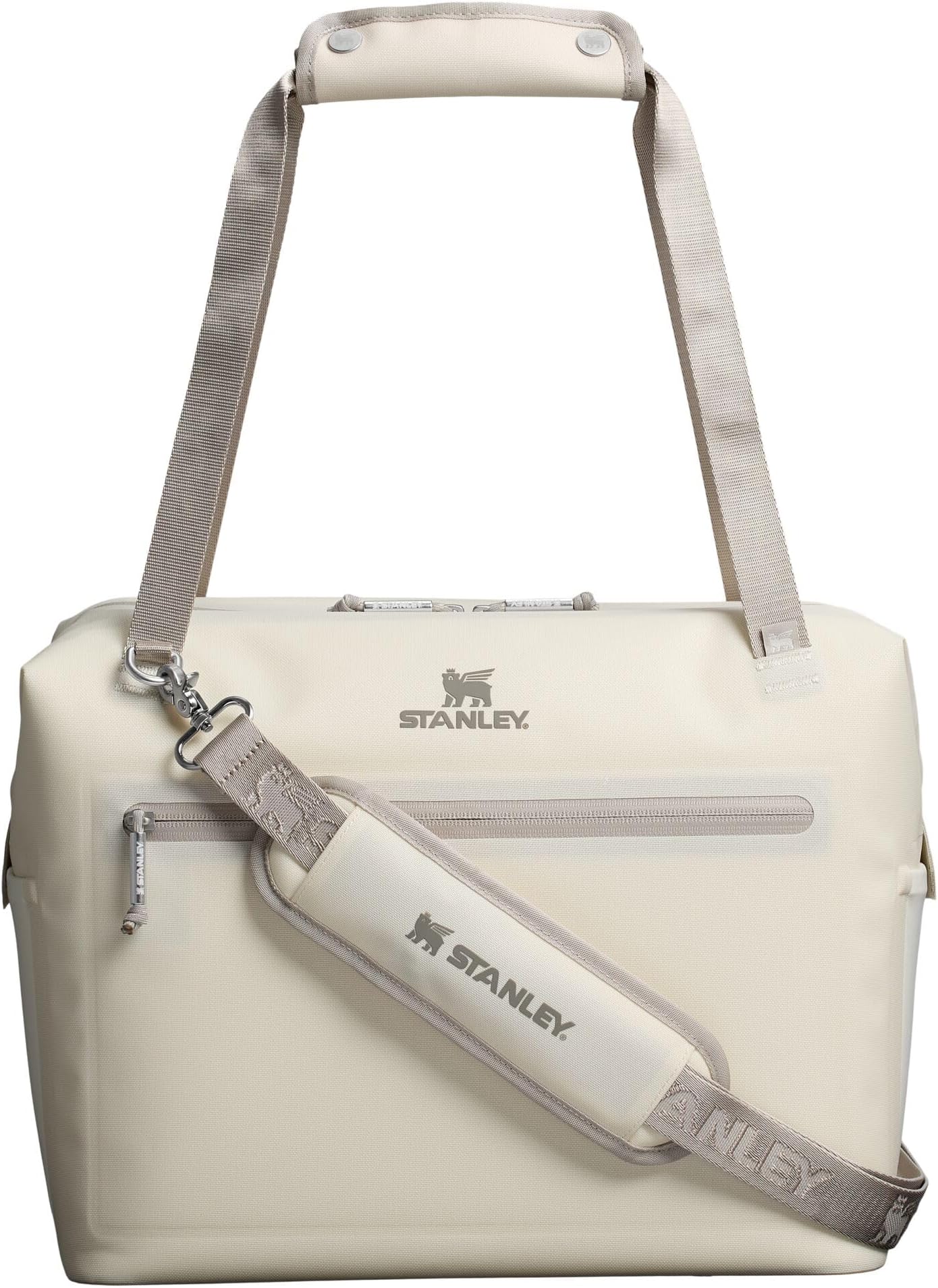 STANLEY All Day Julienne Max Soft Cooler Bag and Lunch Box 20 Quarts | 30 Can Cooler with Handles and Strap | Stays Cold for a Day | Insulated Travel Bag with Zipper | BPA-Free | Cream