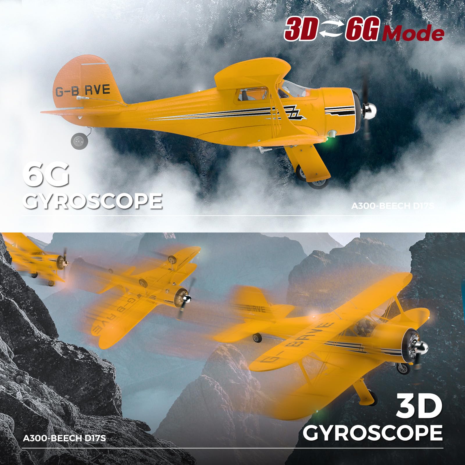 Buy CKYSCHN WLtoys A300 4-Ch RC Plane, Beechcraft D-17 RC