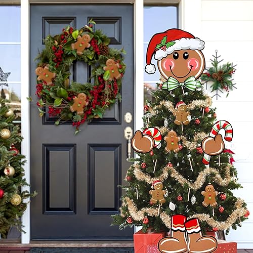 Vista 19 de Decoración para árbol de Navidad de espantapájaros para cabeza, manos y piernas, cosecha de otoño, decoración de árbol de granja, decoración