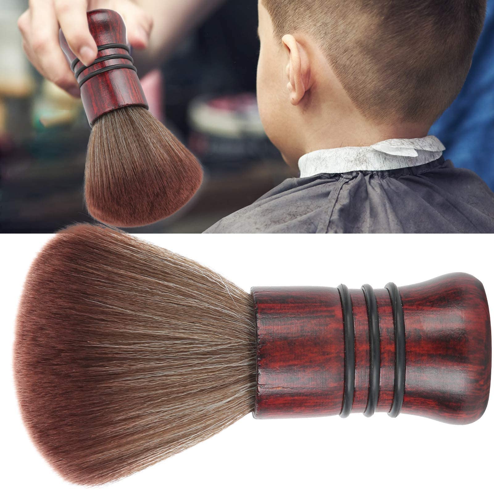 Pennello per il collo del parrucchiere, fibra naturale morbido per il viso pulizia del collo per capelli Duster collo per salone di parrucchiere professionale a casa