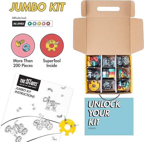 Miniatura 4 de The Off Bits Juegos de construcción de juguetes kit jumbo robot de juguete para niños mayores de 6 años, más de 200 piezas de juguetes Montessori