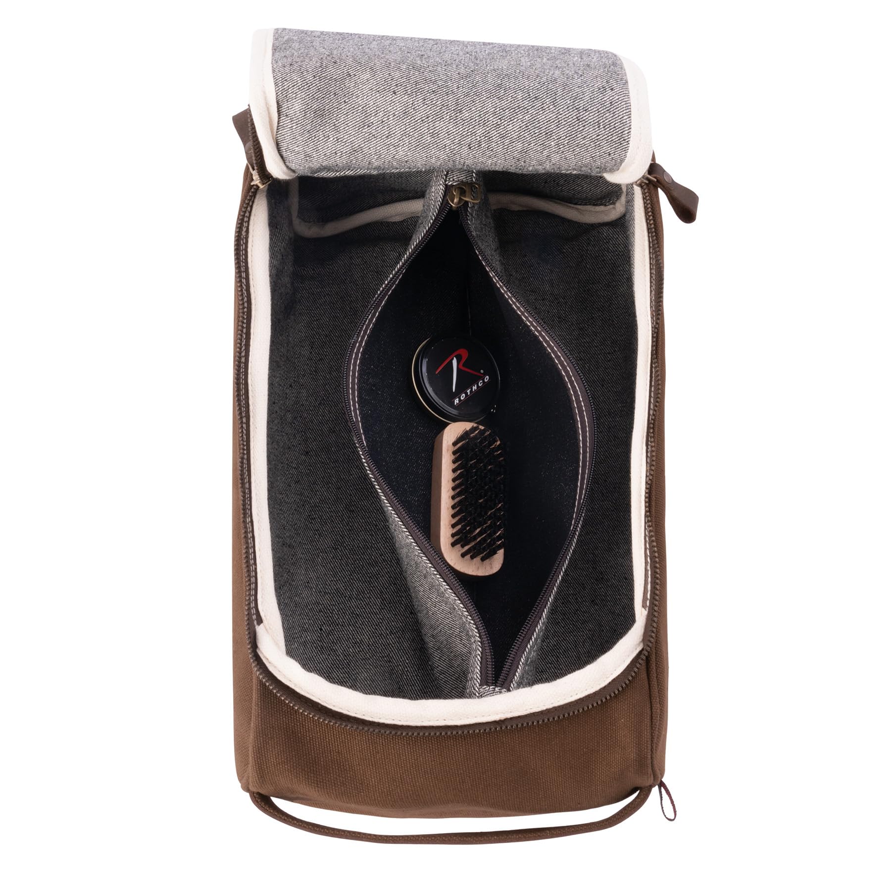 Rothco Bolsa de lona para zapatos, organizador de tenis para viajes, golf, gimnasio y deportes, Marrón, Rothco Bolsa de lona para zapatos
