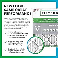 Vista 3 de Filterbuy - Filtros de aire de repuesto MERV 8, protección contra el polvo, plisados, para caldera y sistema HVAC, 16 x 25 x 1 pulgadas, paquete