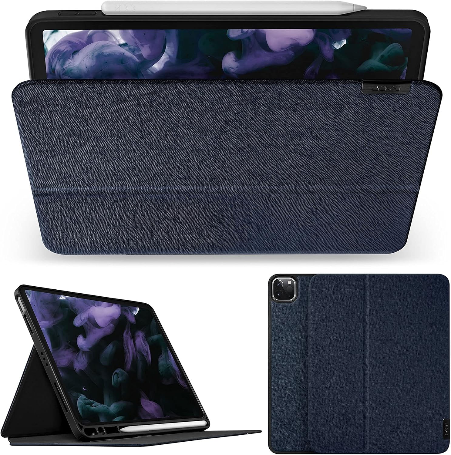 LAUT - Prestige Folio case Compatible with iPad Pro 11-inch (2021/2020/2018) / iPad Air 10.9-inch (2020) • Indigo