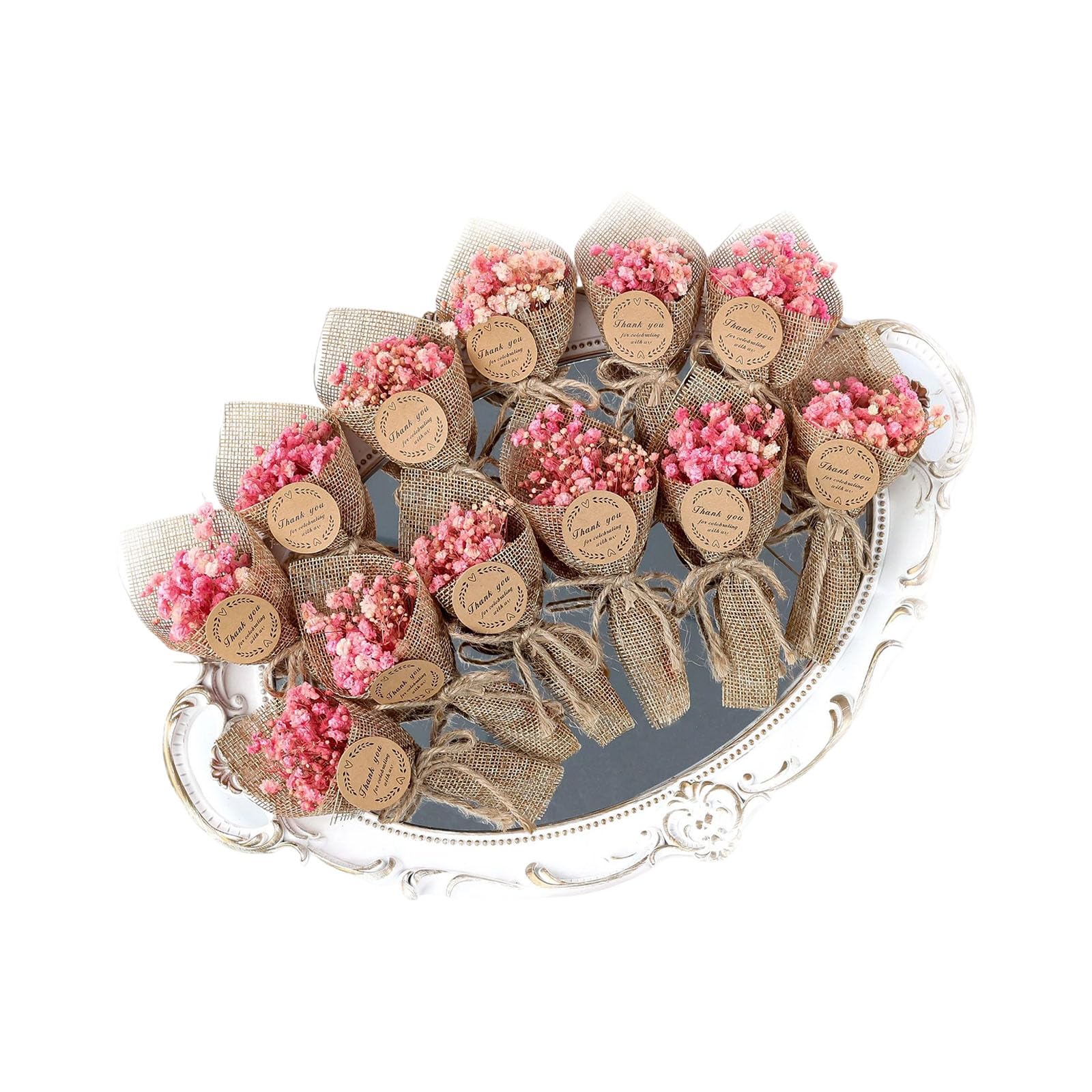 PANGBOER 10 Preserved Flower Bouquets Set Handcrafted Lasting Blooms for Home Decor Wedding Celebration Dried Bouquet