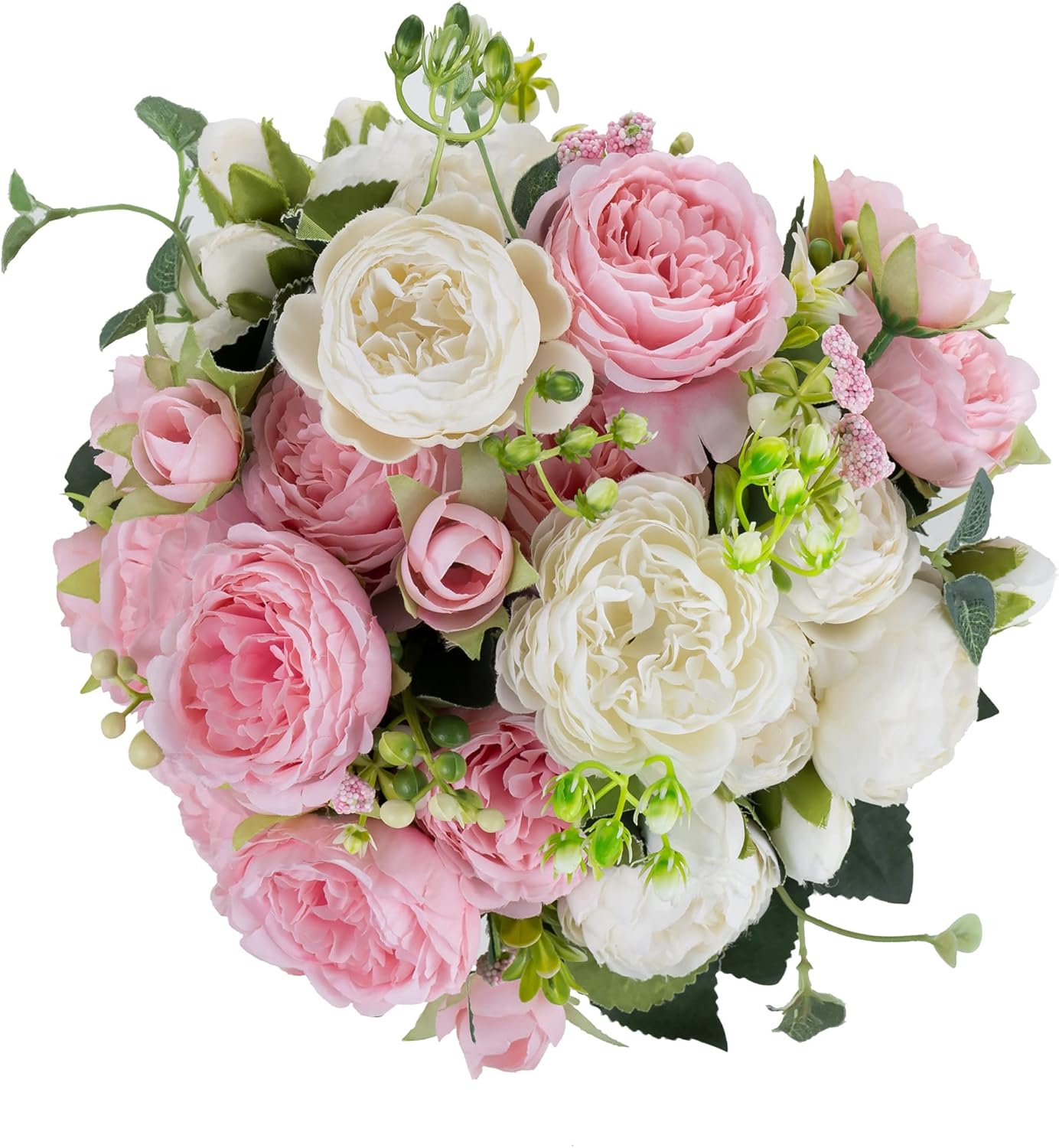 Inweder Flower Bouquet Peony Artificial Flowers 4 Pcs Fake Flower Balls