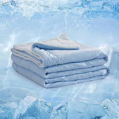 Miniatura 2 de Simple&Opulence Edredón refrescante de verano tamaño King para personas que duermen con calor, sudores nocturnos, de doble cara, ligero,