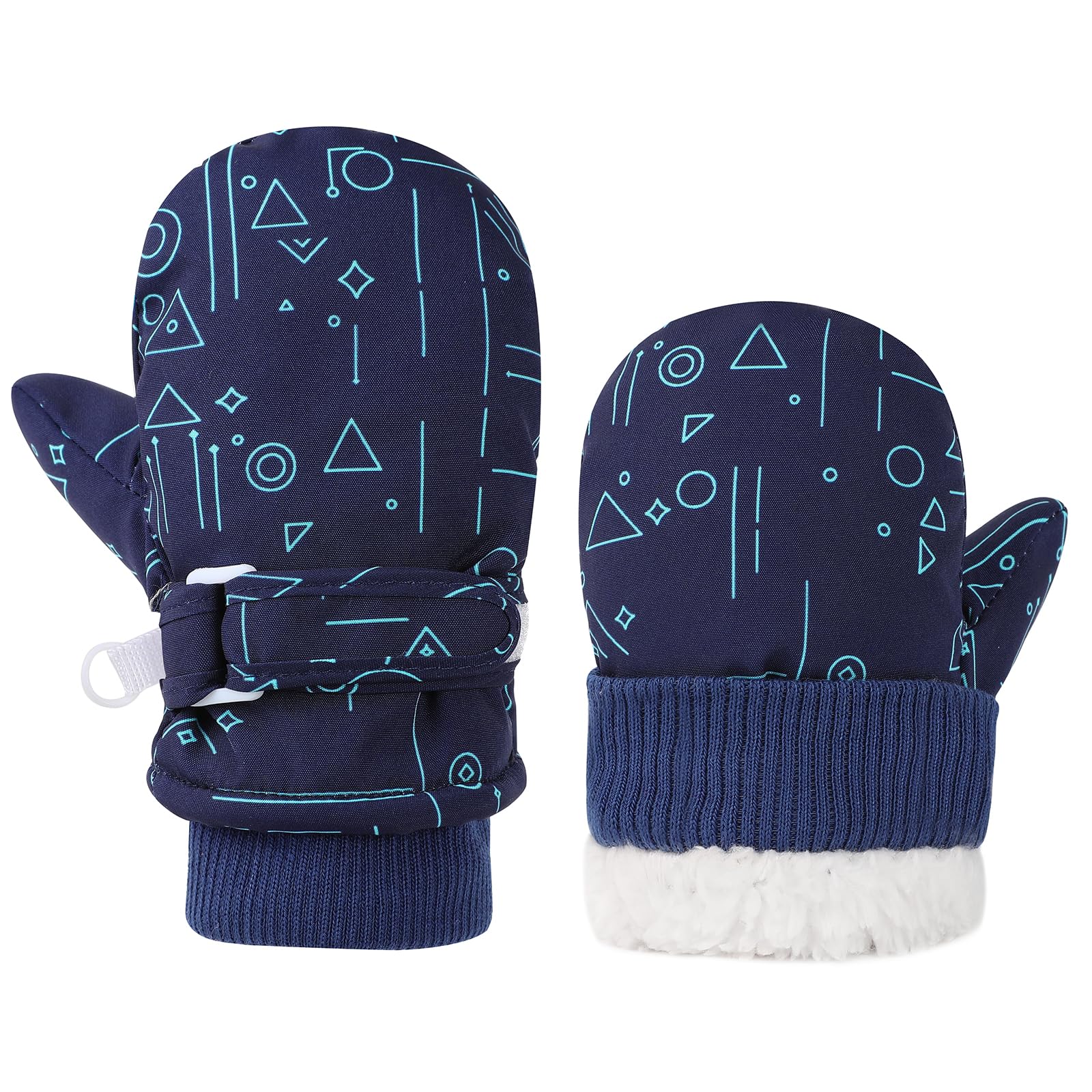 Huuflyty Toddler Gloves Waterproof Toddler Winter Mittens for Kids Snow Gloves Warm Baby Winter Mittens for Boys Girls