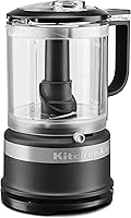 KitchenAid 5 Cup Food Chopper KFC0516BM Matte Black - Compact Chopper for Chop, Whip, Mix & Puree