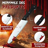 REDSTAR FANCY DRESS Halloween Véres Műkés 30 cm - Zombi Jelmez Kiegészítő Műanyag Tréfaeszköz - Horror Dekoráció Színházi Kellék Jelmezbálra 3