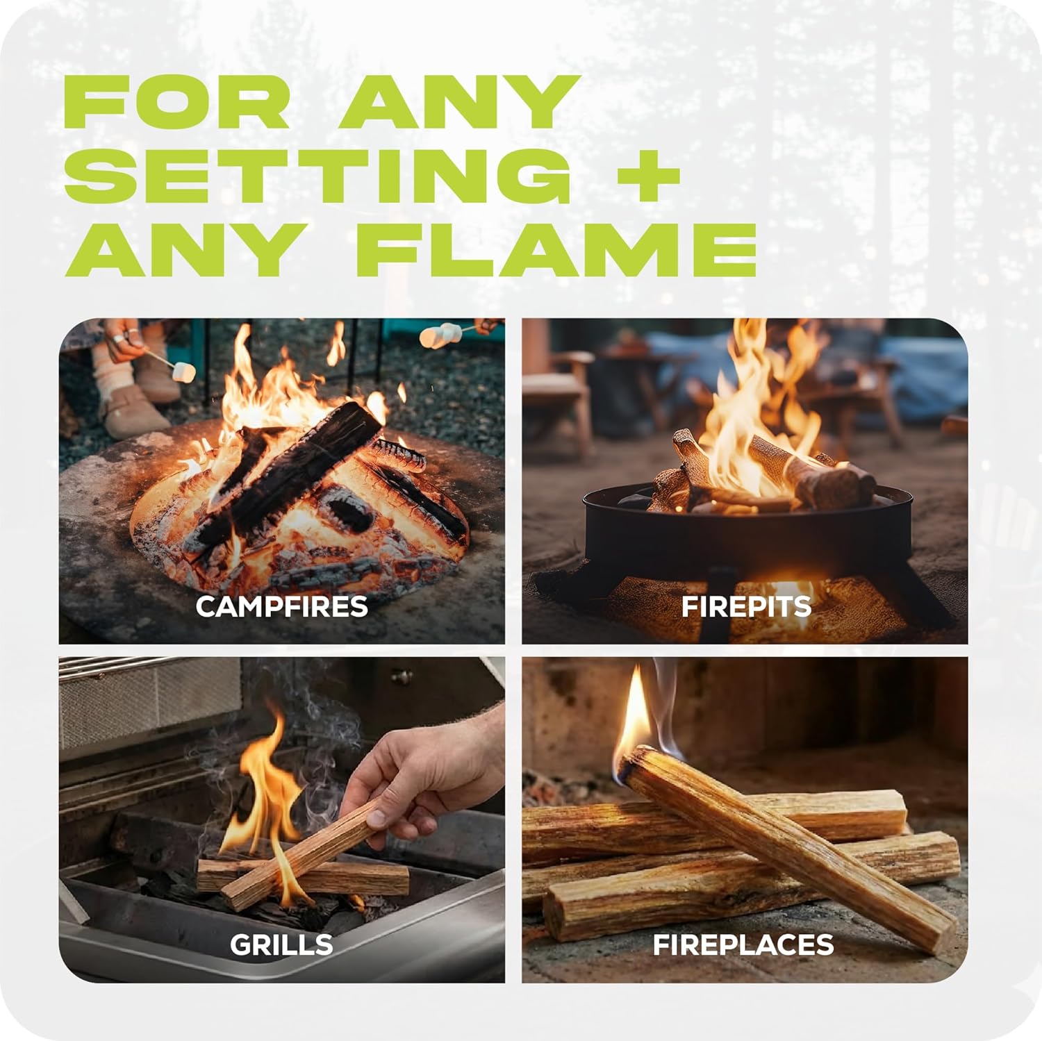 Sun Joe 40 lb Fatwood Fire Starter Sticks, All-Natural Pine Kindling for Indoor, Outdoor, or Camping Use – Fire Starter Accessories for Fireplace, and Pits, FATWOOD40