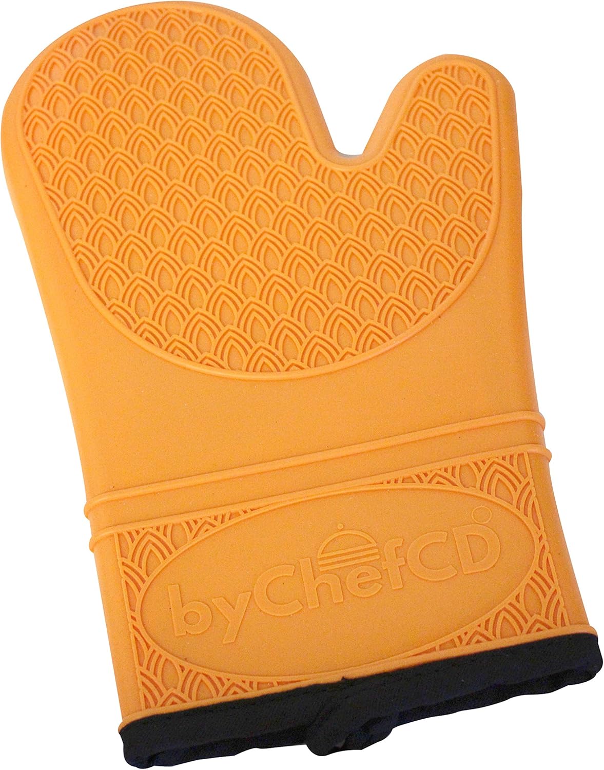 Professional Silicone Oven Mitts/Heat Resistant Gloves Non-Slip Professional Cooking Gloves, Kitchen Potholders and Oven Mitts, Best Oven Mitt- Orange - Image 3