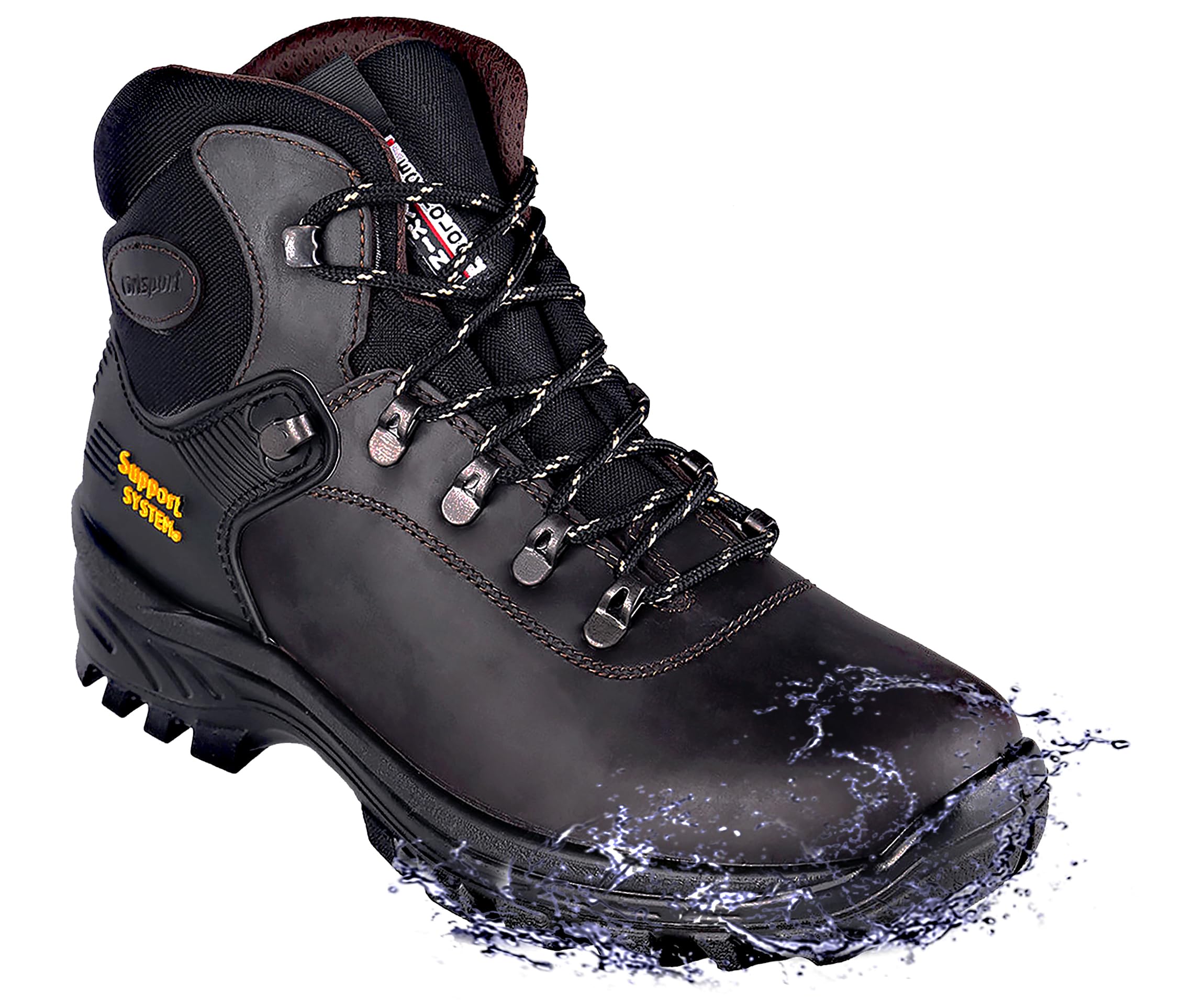 Grisport 10242D26G Lontra Dakar Trekking Höhe Knöchel Unterseite Gummi Futter GRITEX Wasserdicht Ösen Metall Support System