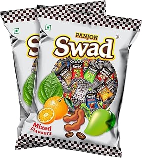 Mixed Fruit Candy | Meetha Paan, Imli, Coffee, Kacha Aam, Cola, Orange + Vitamin C | 2 Packs x 50 Toffee