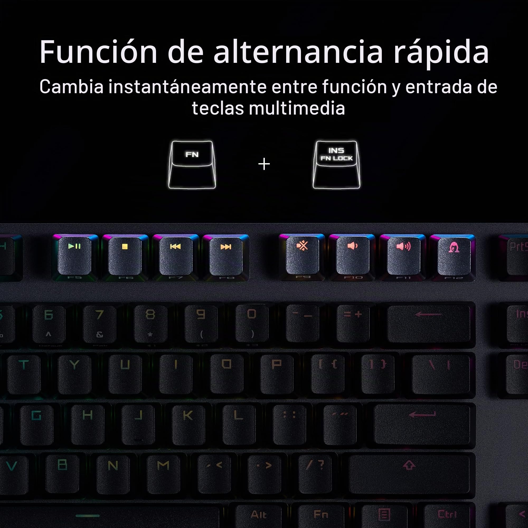 ASUS ROG Strix Scope NX RGB Wireless Deluxe - Teclado mecánico gaming (interruptores mecánicos ROG NX Red, PBT, triple conectividad, marco de aluminio, especial para juegos FPS) Negro - QWERTY español