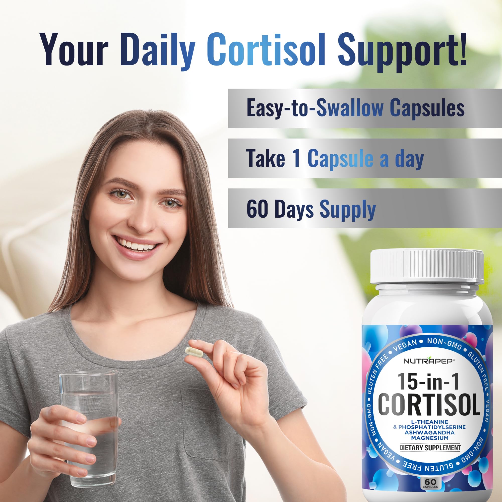 Amazon.com: NutraPep Cortisol Detox Supplement Men Women - Reduce