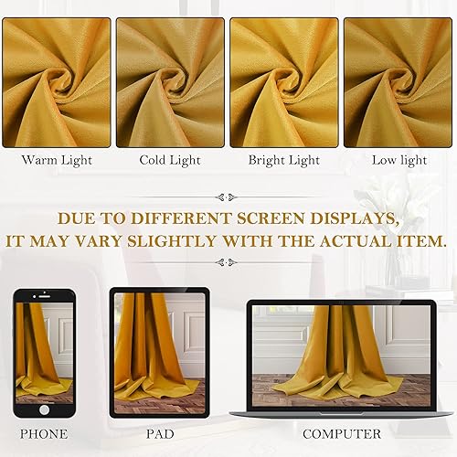 Miniatura 7 de HOMEIDEAS Cortinas opacas de terciopelo color azul piedra, 52 x 63 pulgadas, para oscurecer la habitación, con aislamiento térmico y ojales, para