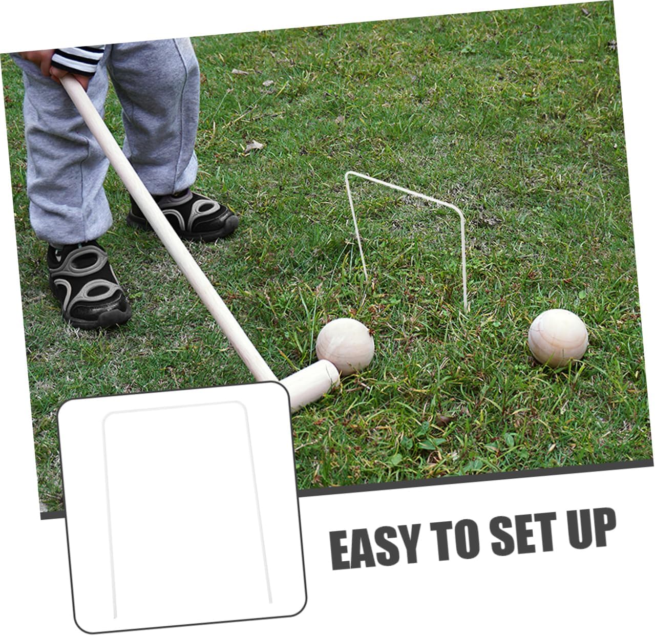 Toyvian 8pcs Croquet Game Wire Wickets for Backyard Lawn Games Durable Replacement Parts for Croquet Gateball Soccer Portable Fun for Family and Friends