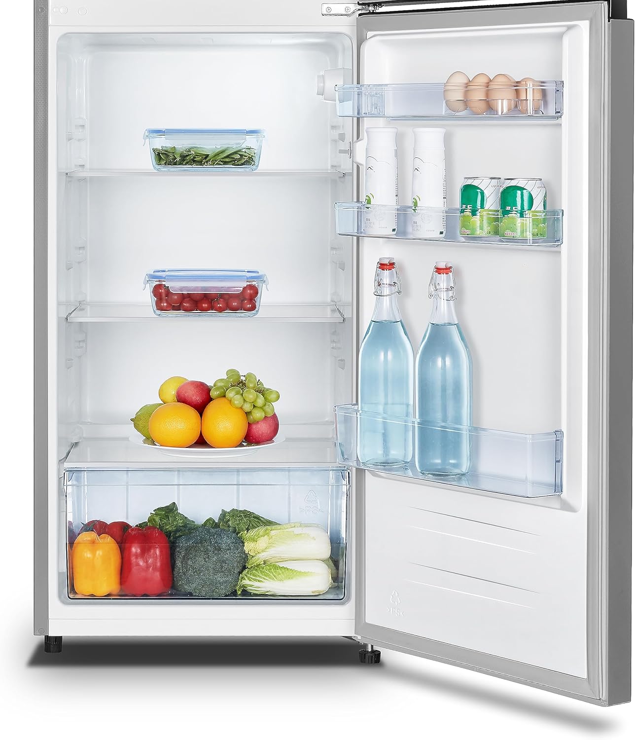 Hisense MTM55206BF Frigorifero Doppia Porta a Libera Installazione Modello 2022, 206 L, Nero, 143.4 x‎ 54.2 x 55 cm [Classe di efficienza energetica F]