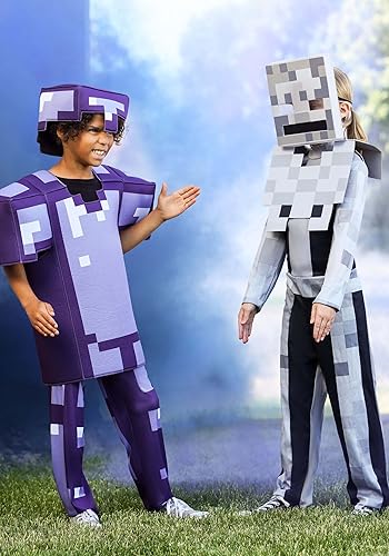 Miniatura 4 de Disguise Disfraz clásico de esqueleto de Minecraft para niños Traje de cosplay de Minecraft para niños y niñas Disfraz de esqueleto de Minecraft