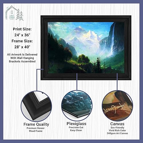 Miniatura 2 de Staubbach Falls Near Lauterbrunnen Switzerland by Albert Bierstadt Lienzo enmarcado para pared decoración del hogar lienzo de reproducción de