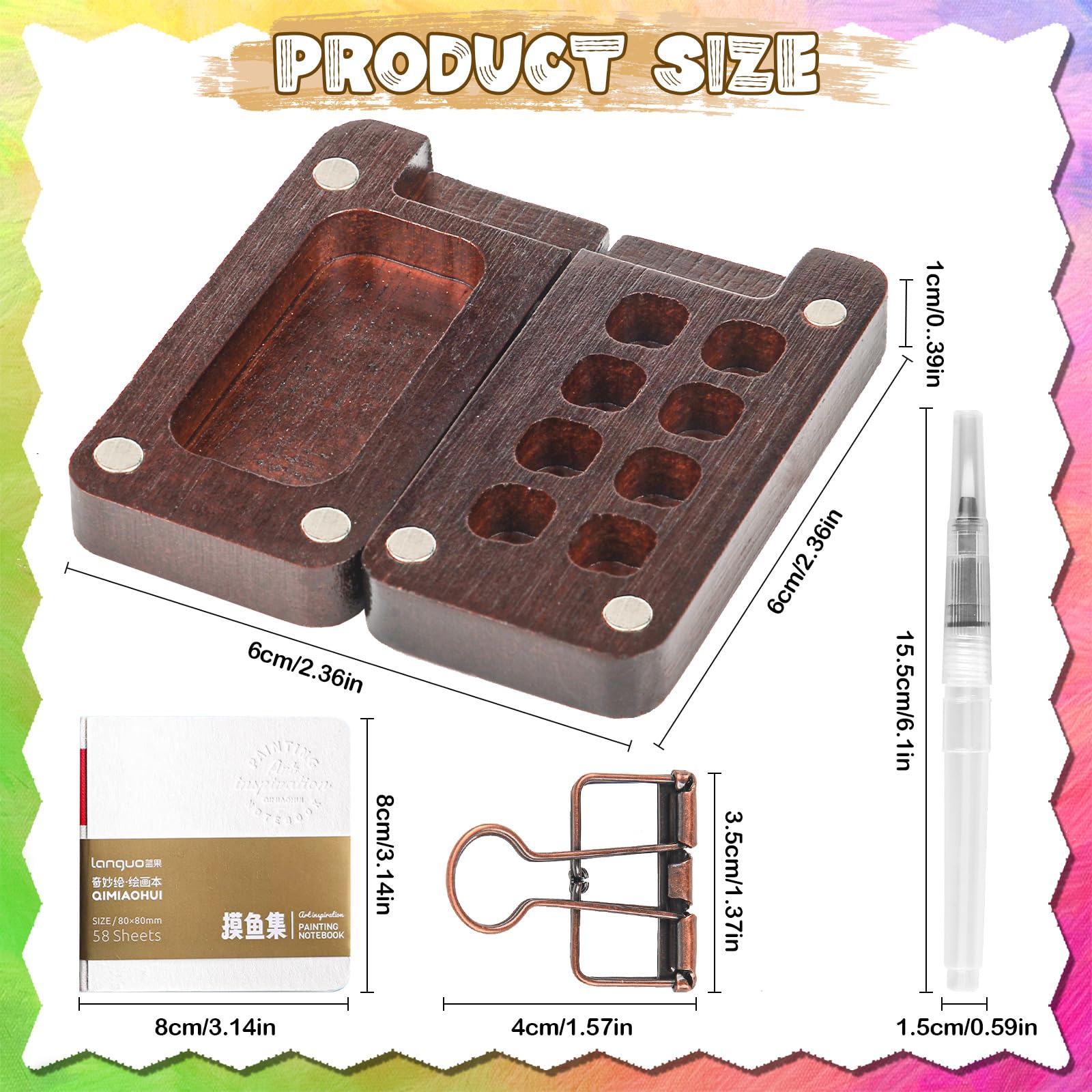 Kit Aquarelle Miniature, Mini Palette Aquarelle De Voyage