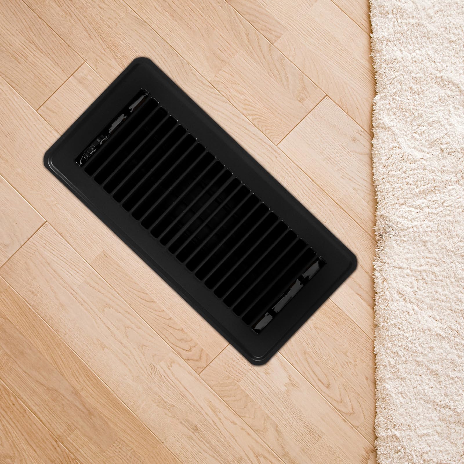 Yardwe 2 Stück X10 Zoll Bodenlüftungsabdeckung aus Eisen mit Sicherem Schutz und Luftstromregelung für Wohn und Bürobereiche im Modernen Design