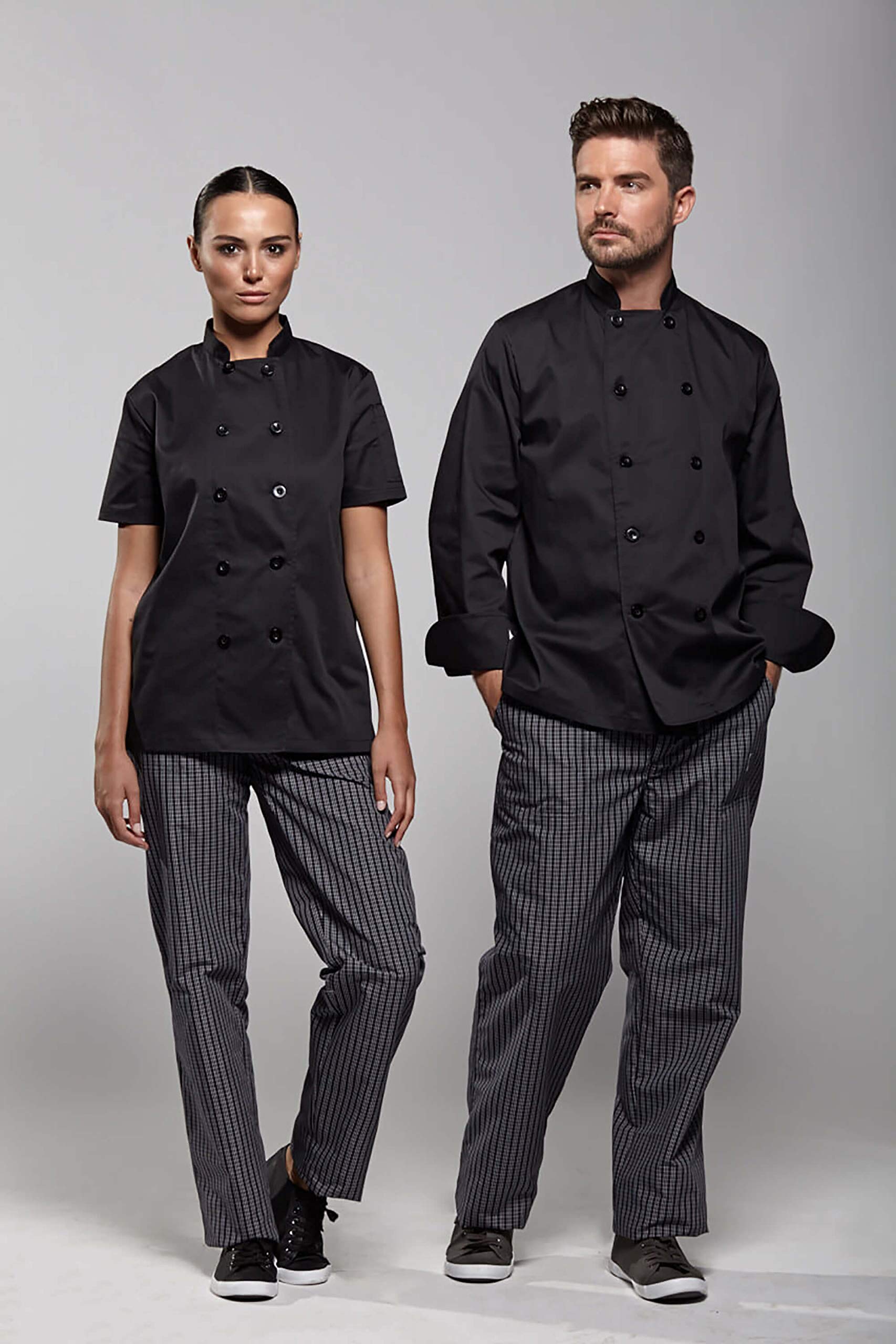 Pantalón Largo Uniforme Cocina Unisex con Bolsillos Y Media Cintura Elástica. Ropa Chef/Cocinero/Cocinera/Hostelería. Ref: 4002. Disfruta de la Excelencia