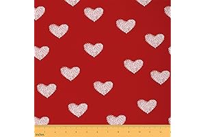 Red White Candy Heart Fabric 1 Yard - Perfect for Valentine's Day...