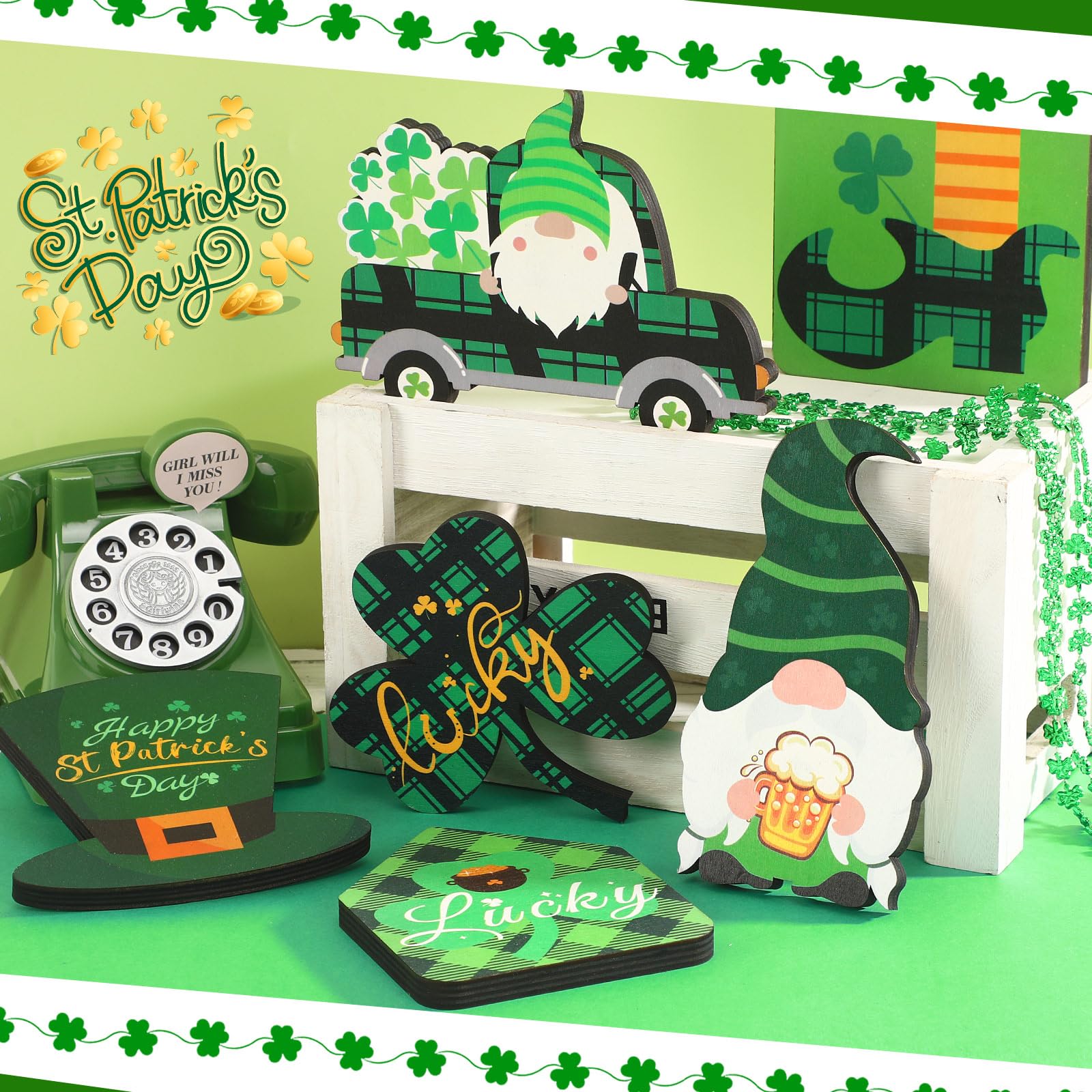 Snapklik.com : St Patricks Day Decorations,6 Pieces St Patricks Day
