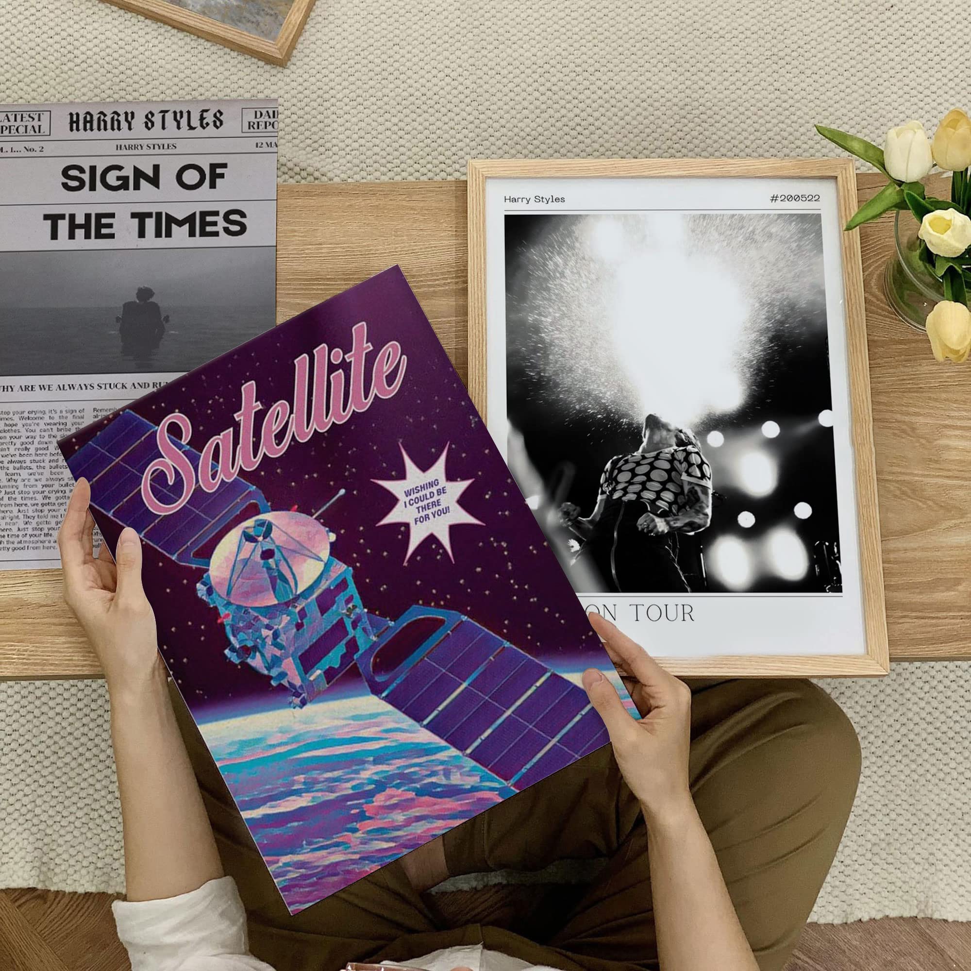 Lot De 6 Affiches Chanteurs - Posters Musicaux Style Album Cover - Déco Murale Salon Chambre - Format 20x25 Cm