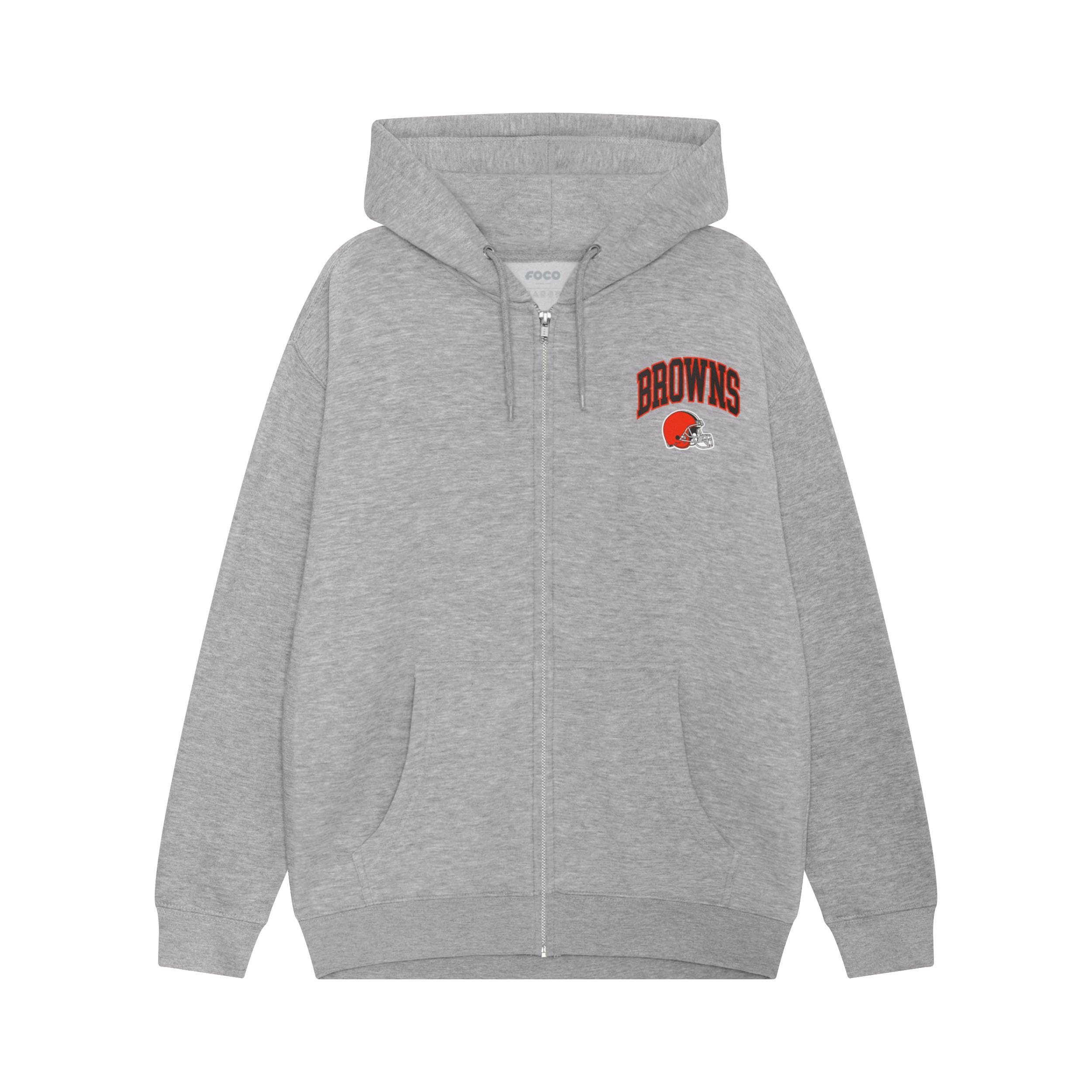 FOCO NFL Team Logo Arched Wordmark Zip Up Hoodie