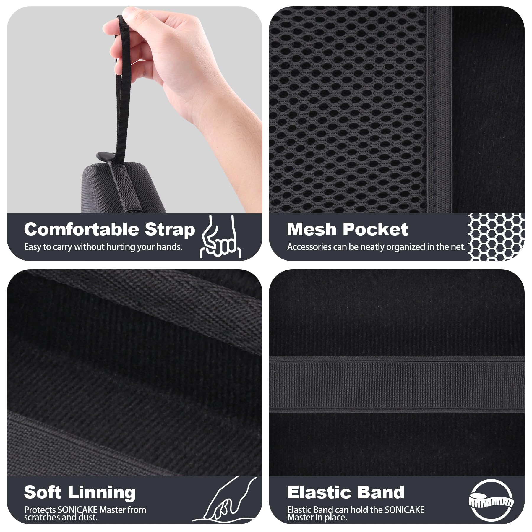 Khanka do SONICAKE Multiefekt gitarowy Twardy futerał do przenoszenia, pokrowiec ochronny, kompatybilny z Sonicake Pocket Master Efekty gitarowe, tylko etui