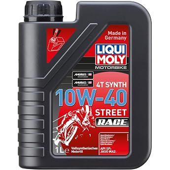 LIQUI MOLY 2-Wheel Vehicle Engine Oil StreetRace Fully Synthetic 10W-40 1L 20753 Liqui Moly