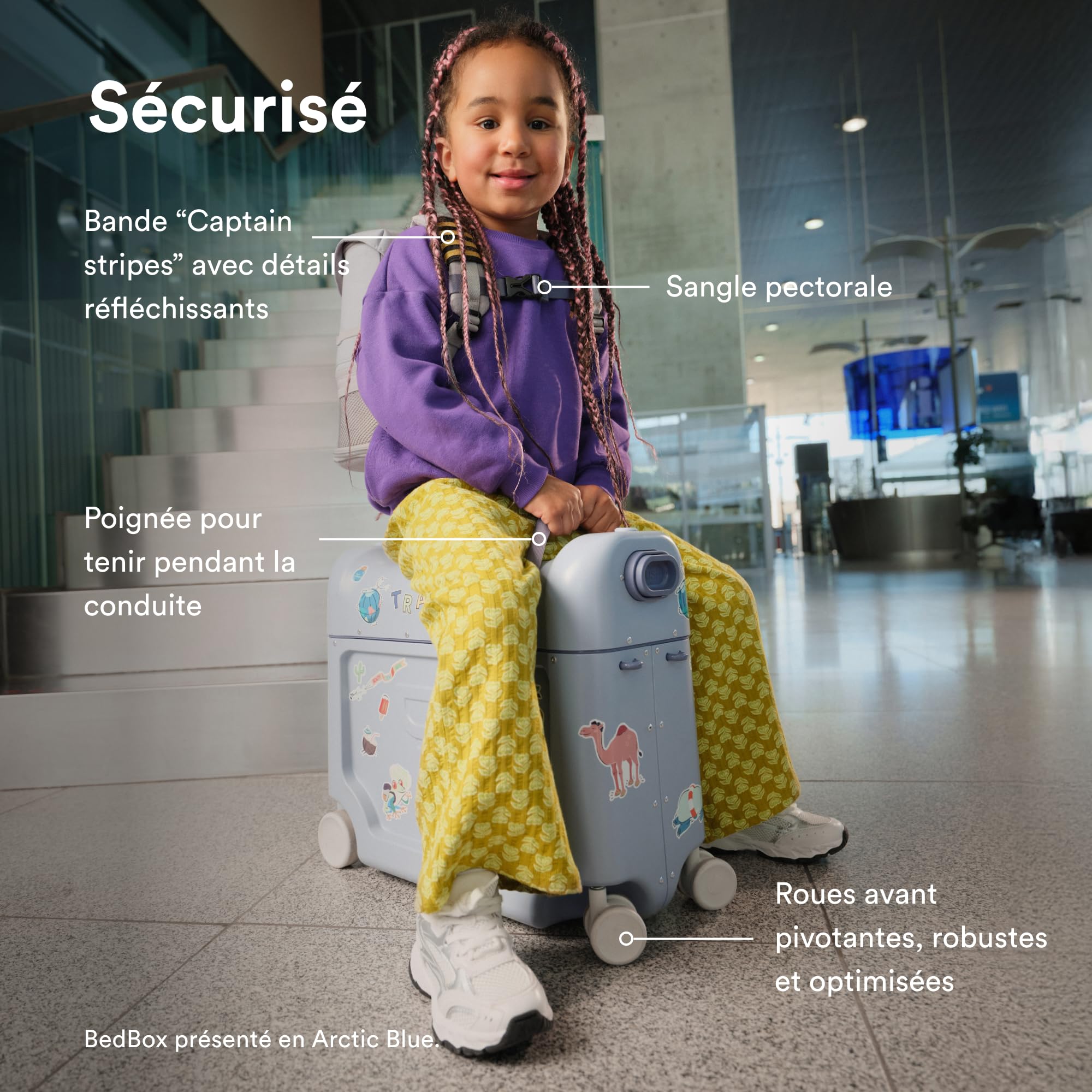 Pack JetKids sac à dos enfant + valise BedBox 2.0 Hazy lilac - Stokke