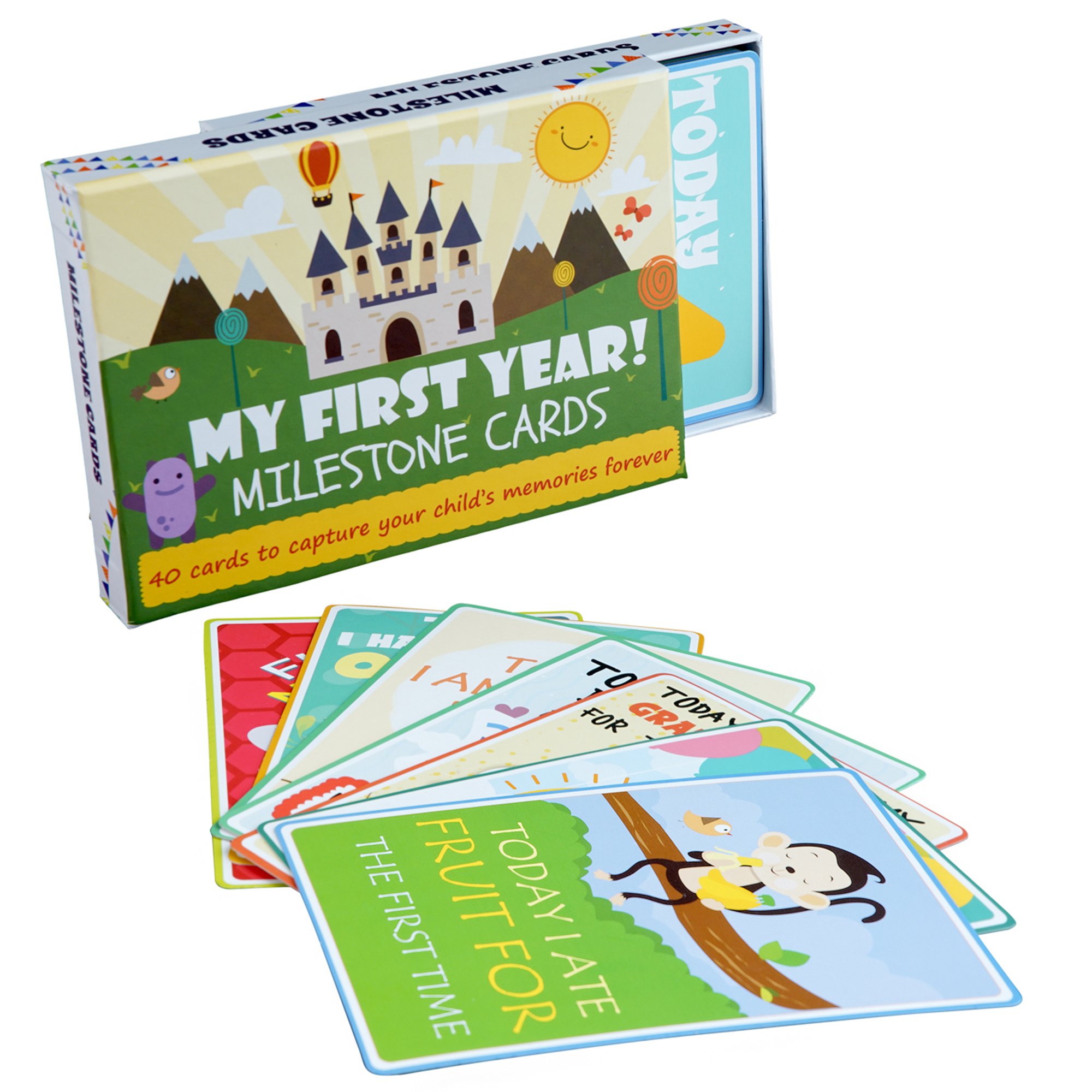 THE TWIDDLERS 40 Baby Milestone Cards, Perfect for New Mum & Dad – 15 x ...