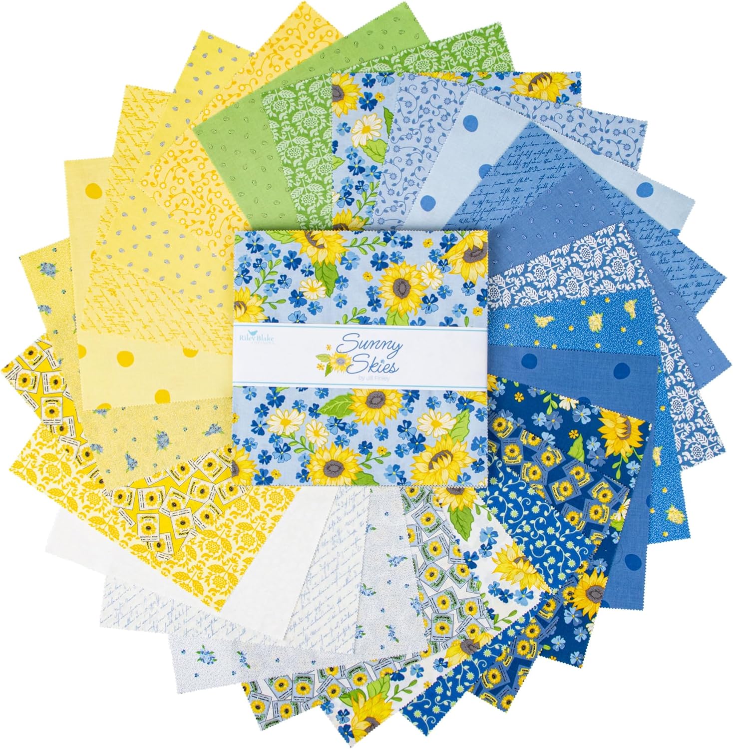 Jill Finley Sunny Skies 10" Stacker 42 10-inch Squares Layer Cake Riley Blake Designs 10-14630-42