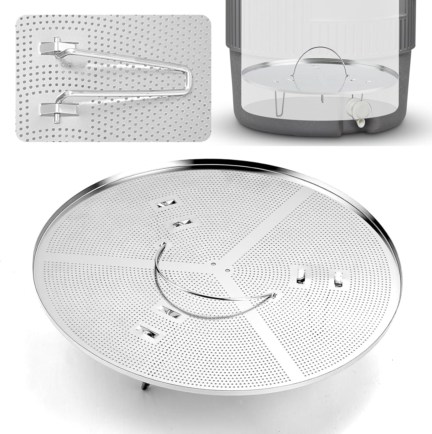 Stainless Steel Chassis Strainer Compatible with Igloo Water Dispenser 5 Gallon