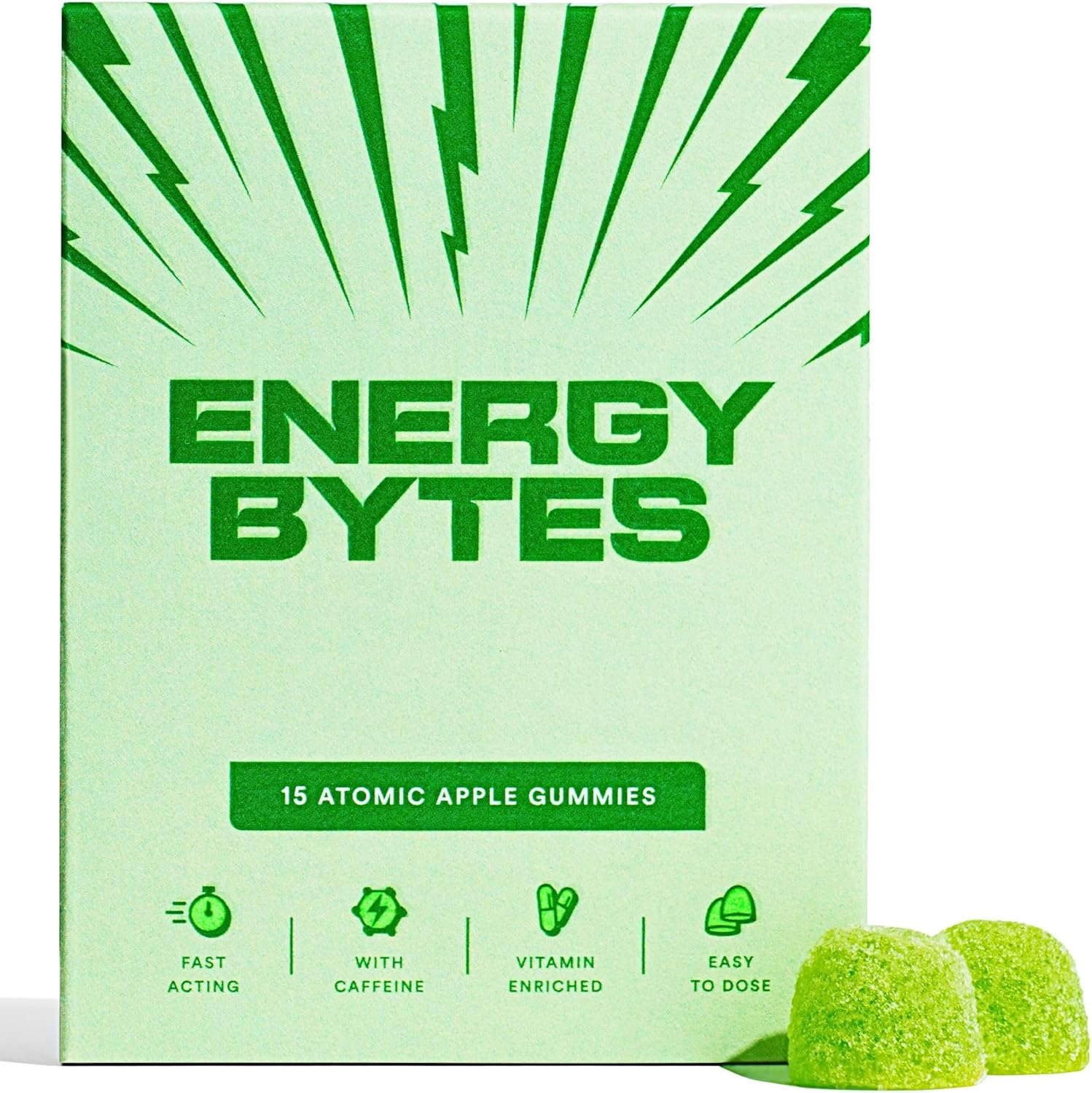 Energy Bytes Caffeine Gummies for Running, PreWorkout, All Day