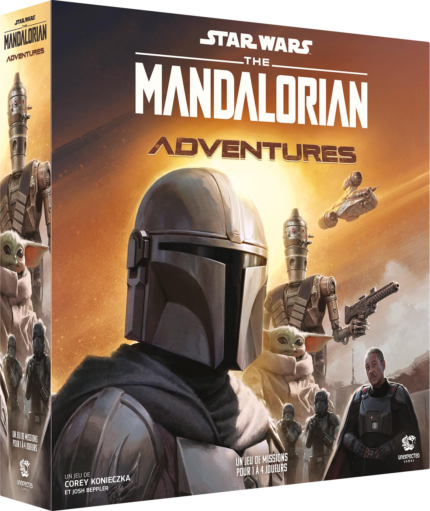 Asmodee Niespodziewane gry Star Wars - The Mandalorian Adventures - Gry planszowe - Gry planszowe - Gra kooperacyjna dla dorosłych i dzieci od 12 lat - od 1 do 4 graczy - wersja francuska