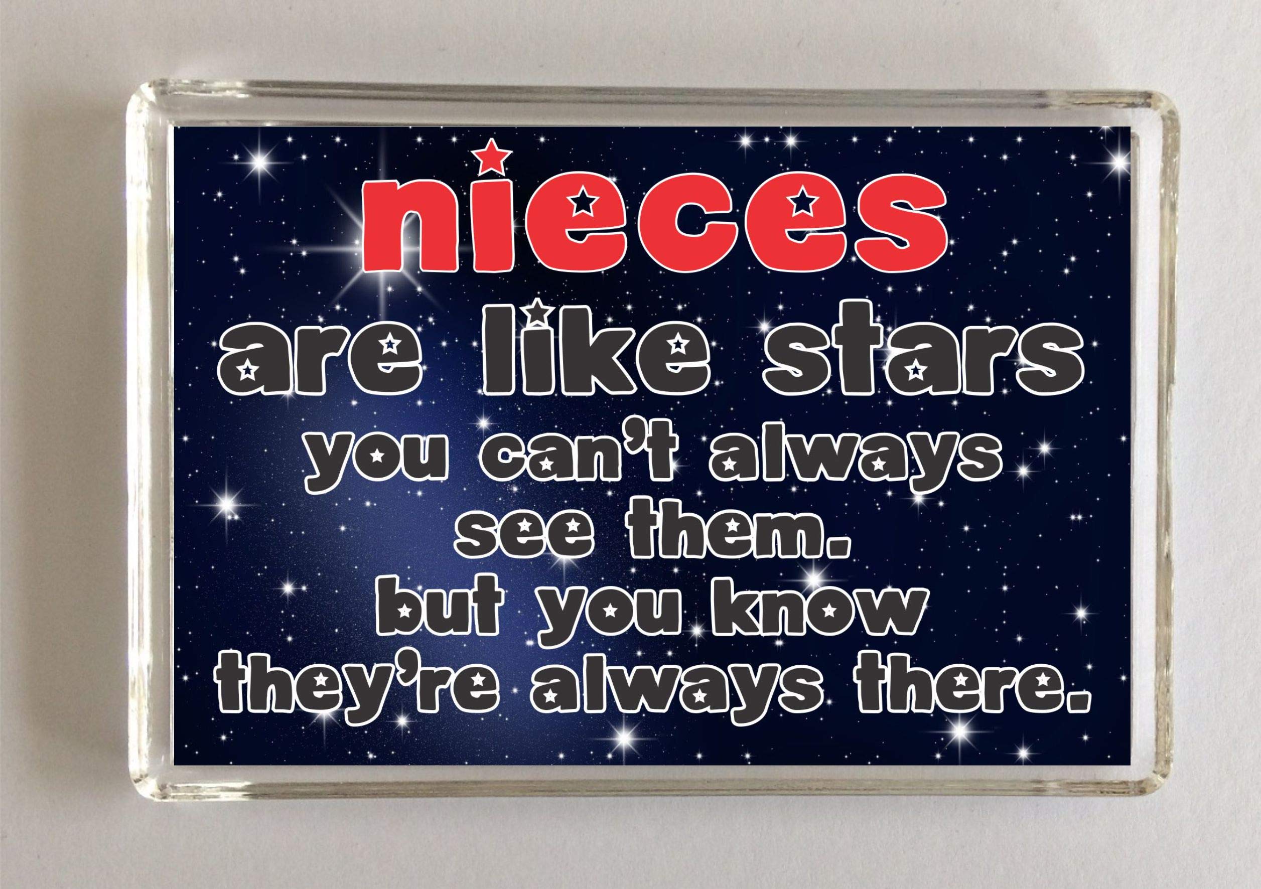 Clare''S Cosmetics Blue Clare''S Cosmetics' 'Niece Gift – Nieces Are Like Stars You Can''T Always See Them But You Know They Are Always There – Novelty Fridge Magnet