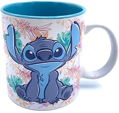 Silver Buffalo Compatible Replacement for Disney Stitch Tropical Floral Pattern Ceramic Coffee Mug 20 Ounces LL122834