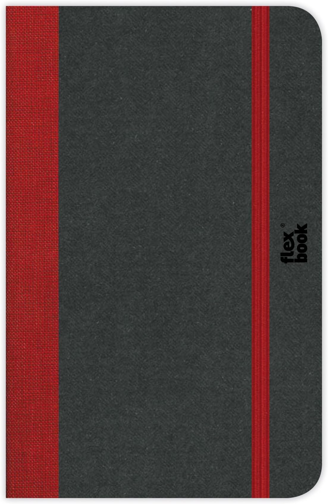 Flexbook Ruled Notebook, Ivory Fabriano Paper, 85gms, 3.5X5.5 inches, Red (60.00018)