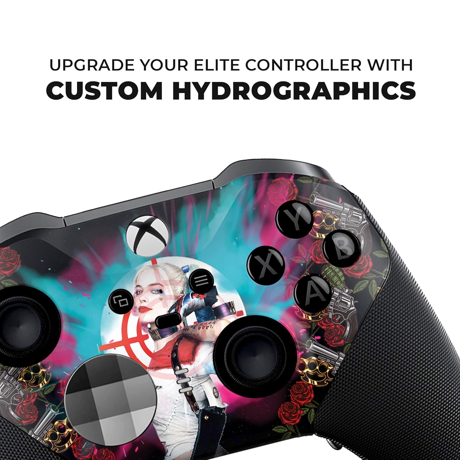 DreamController Harly Quiinn X-box Elite Controller Series 2 Limited Edition Custom Elite Series 2 Controller for X-box One/Series X/S Made with Advanced Hydro-Dip Paint Technology(Not Just a Skin)