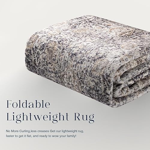 Miniatura 131 de Phantoscope Vintage Collection - Alfombra de área de 8 x 10 pies, alfombra grande para sala de estar, lavable, bohemio, antideslizante