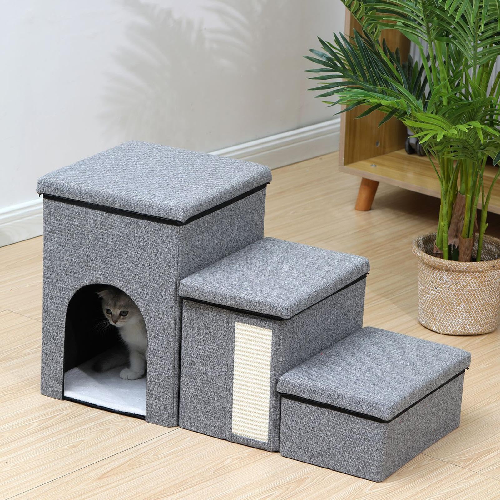 per animali domestici – Rampa portatile per cani a 3 gradini | Scale per